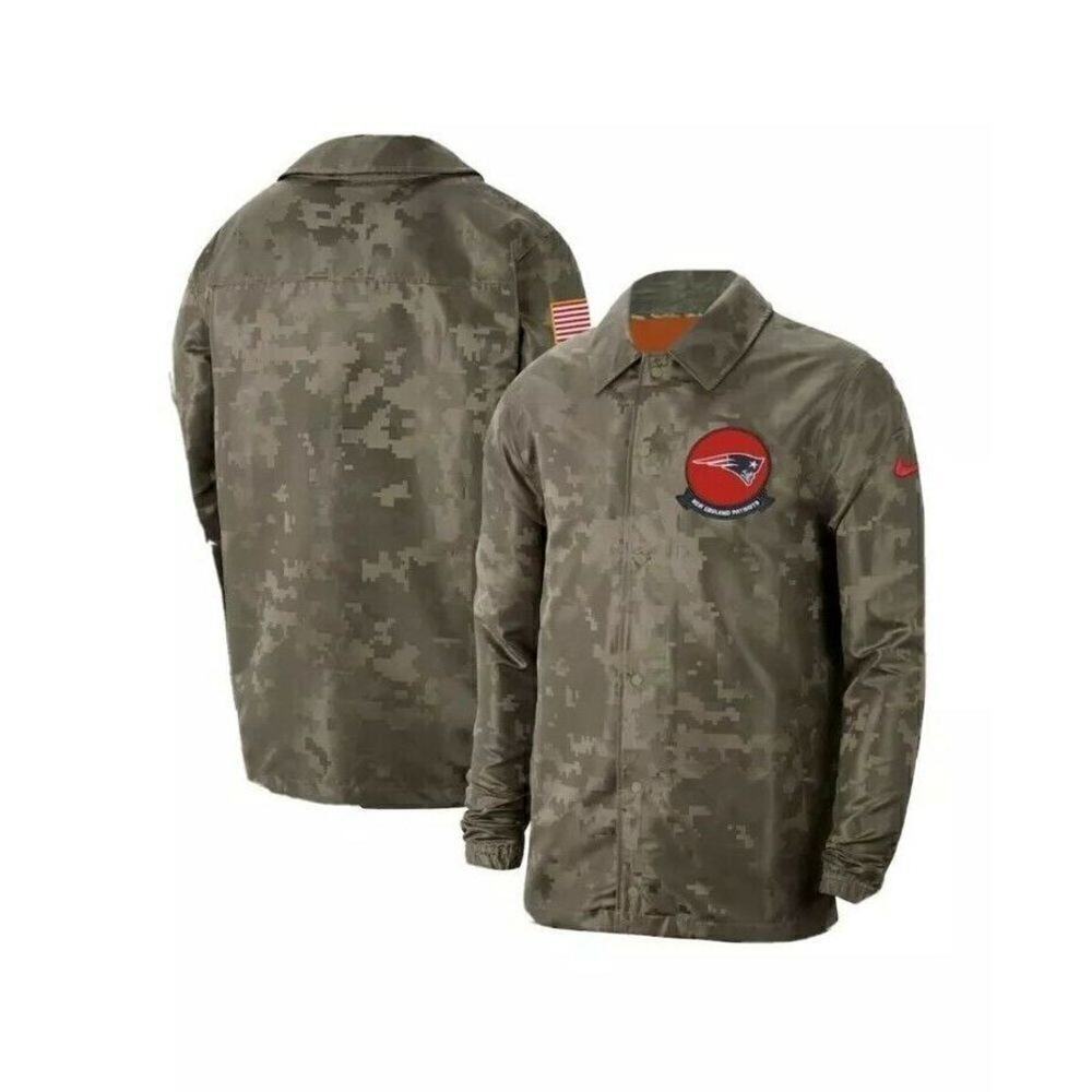 New England Patriots Nike 2019 Salute to Service Sideline Full-Snap Jacket Camo